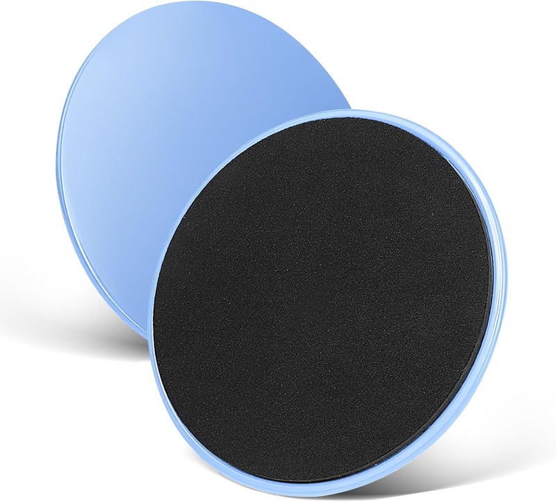 Krightlink Exercise Core Sliders Core Sliding Discs, Dual Sided Workout Sliders for Full Body Workout on Carpet or Hardwood Floor, Training Abdominal Core Strength (Blue - 1 Pair) - Image 1